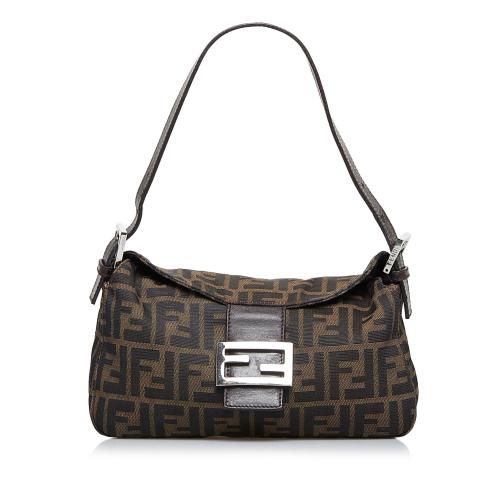 Fendi Zucca Double Flap Baguette