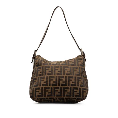 Fendi Zucca Double Flap Shoulder Bag