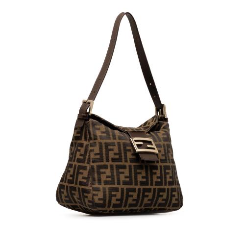 Fendi Zucca Double Flap Shoulder Bag