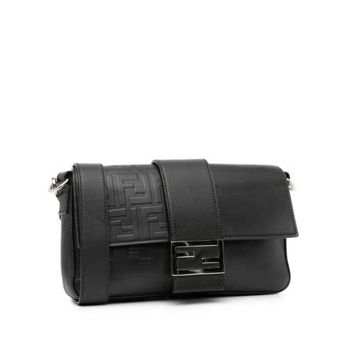 Fendi Zucca Embossed Convertible Baguette Crossbody