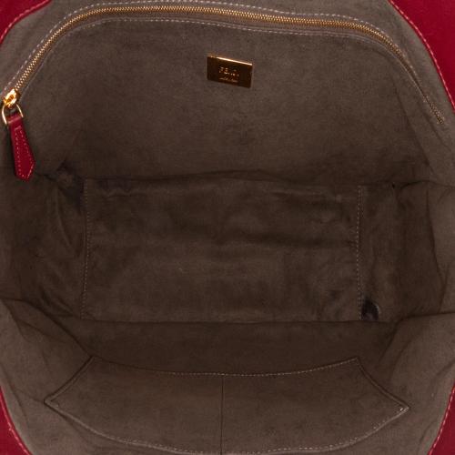 Fendi Zucca Embossed Leather Satchel