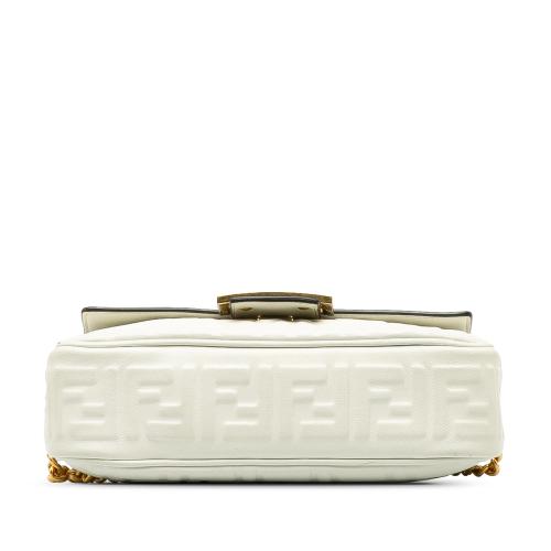 Fendi Zucca Embossed Midi Baguette