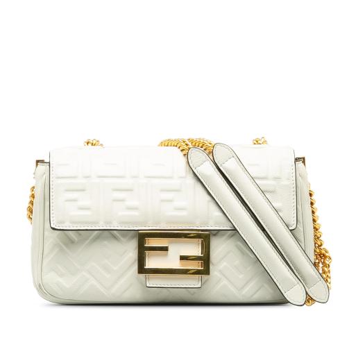 Fendi Zucca Embossed Midi Baguette