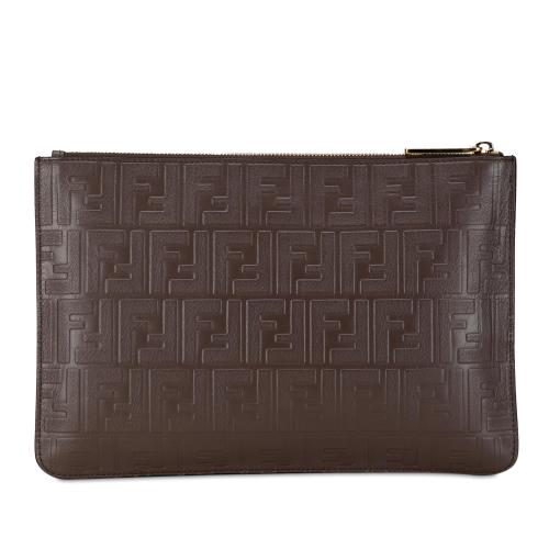 Fendi Zucca Embossed Zip Pouch