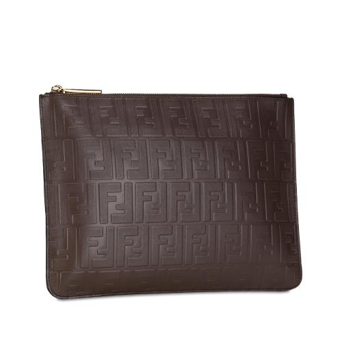 Fendi Zucca Embossed Zip Pouch