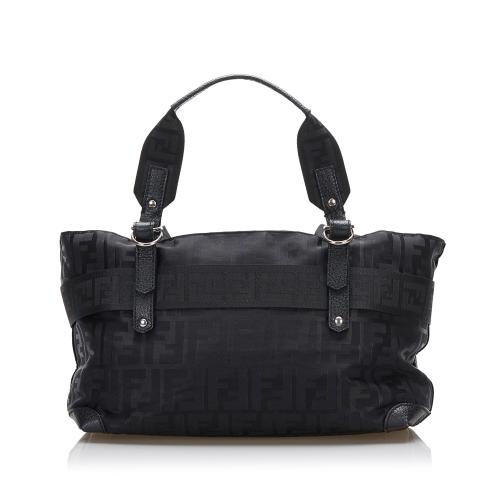 Fendi Zucca Nylon Zip Code Handbag