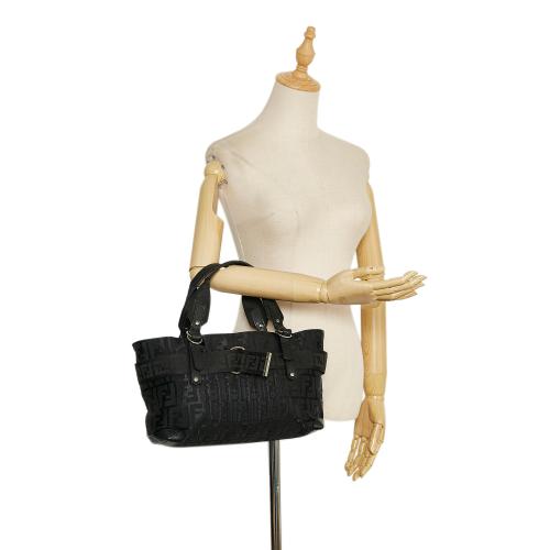 Fendi Zucca Nylon Zip Code Handbag