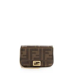 Fendi Zucca Spalmati Nanouette Charm Crossbody