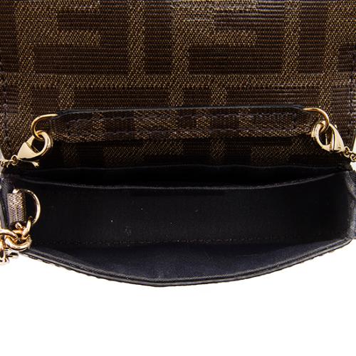 Fendi Zucca Spalmati Nanouette Charm Crossbody