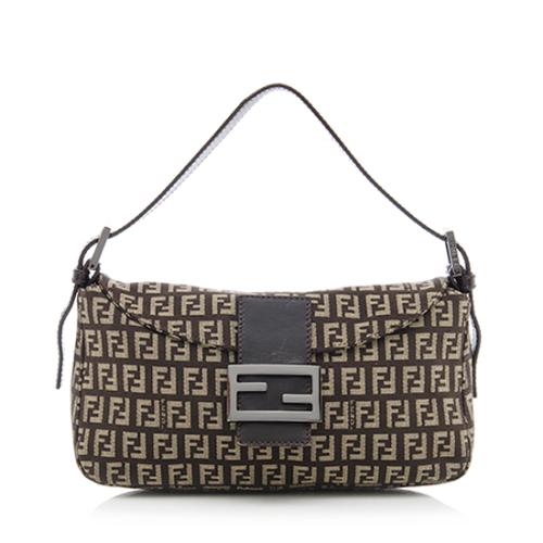 Fendi Zucchino Baguette Shoulder Bag