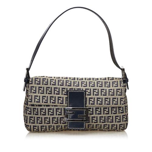 Fendi Zucchino Baguette Shoulder Bag