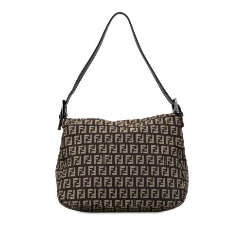 Fendi Zucchino Canvas Double Flap Mamma