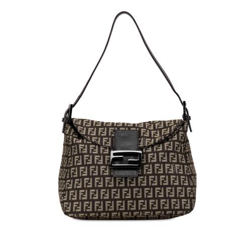 Fendi Zucchino Canvas Double Flap Mamma