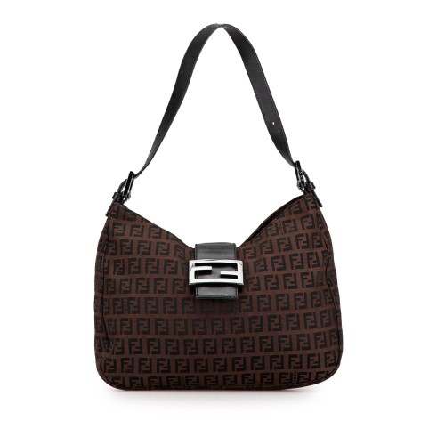 Fendi Zucchino Canvas Shoulder Bag