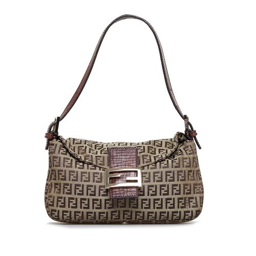 Fendi Zucchino Double Flap Baguette