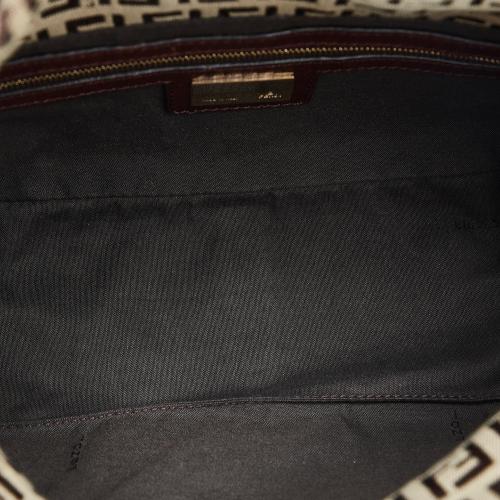 Fendi Zucchino Double Flap Baguette