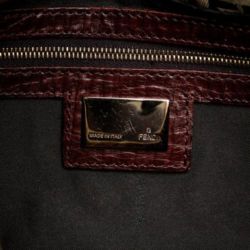 Fendi Zucchino Double Flap Baguette