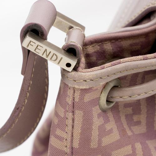 Fendi Zucchino Leather Drawstring Flap Bag