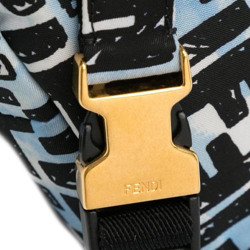 Fendi x Joshua Vides Mini Zucca Nylon Convertible Baguette Belt Bag