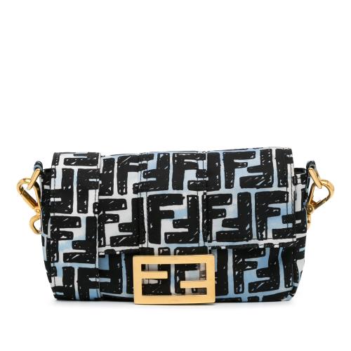 Fendi x Joshua Vides Mini Zucca Nylon Convertible Baguette Belt Bag