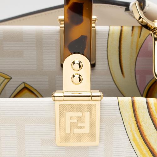 Fendi x Versace Leather Fendace Sunshine Medium Shopper Tote