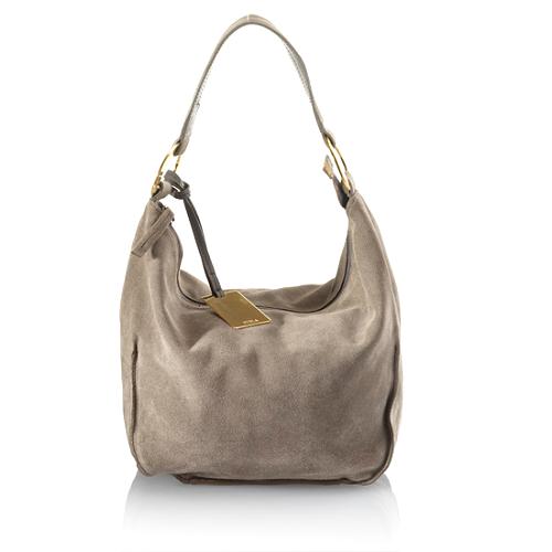 Furla Suede Hobo Handbag