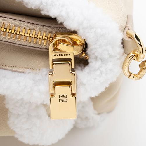 Givenchy Suede Shearling Antigona Small Satchel