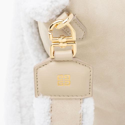 Givenchy Suede Shearling Antigona Small Satchel