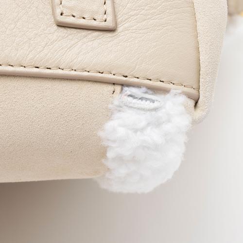 Givenchy Suede Shearling Antigona Small Satchel