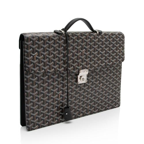 Goyard Goyardine Canvas Chypre Briefcase