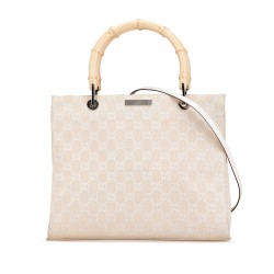 Gucci Bamboo GG Canvas Satchel