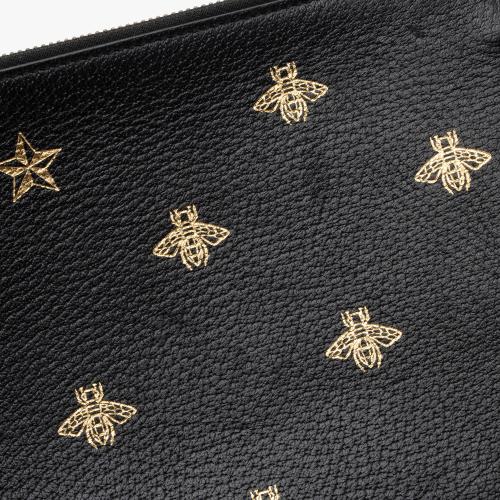 Gucci Calfskin Bee Star Wristlet