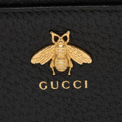 Gucci Calfskin Bee Wristlet