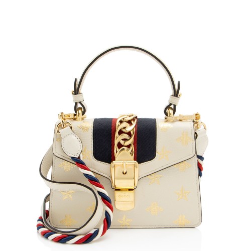 Gucci Calfskin Bee & Star Sylvie Mini Top Handle