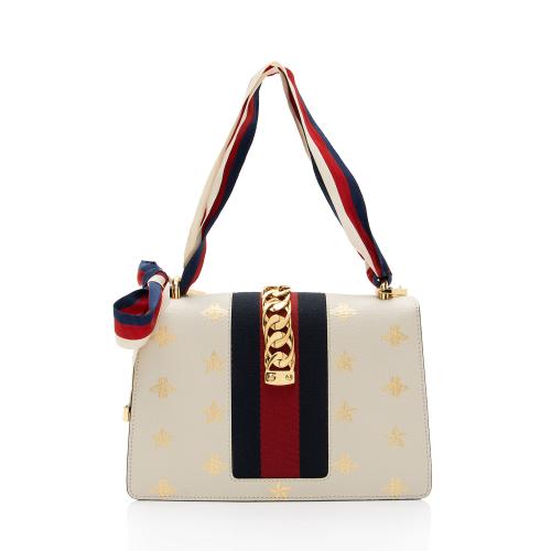 Gucci Calfskin Bee & Star Sylvie Small Shoulder Bag