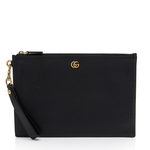 Gucci Calfskin GG Marmont Wristlet