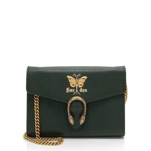 Gucci Calfskin Garden Dionysus Chain Wallet