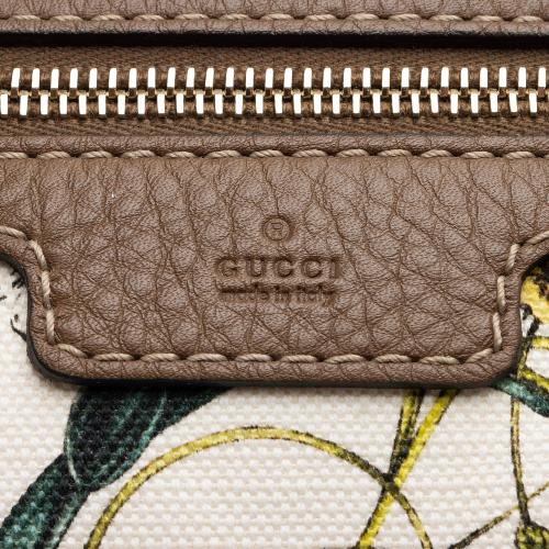 Gucci Canvas Flora Joy Convertible Medium Boston Bag