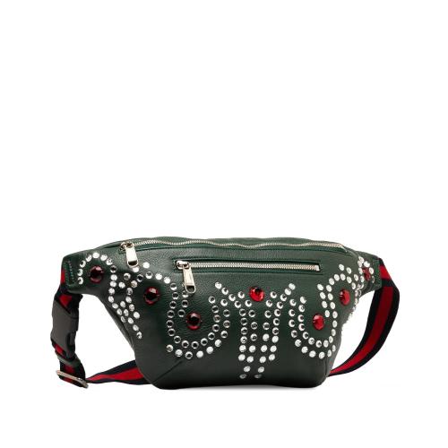 Gucci Crystal Embellished Web Belt Bag