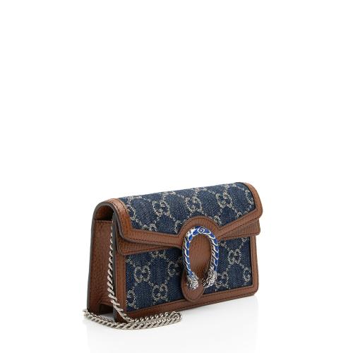 Gucci Denim Dionysus Super Mini Shoulder Bag