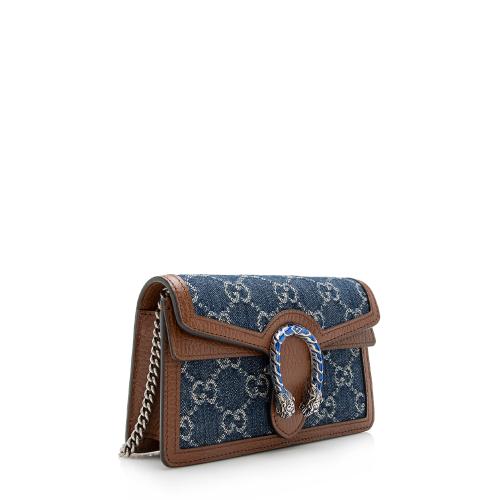 Gucci Denim Dionysus Super Mini Shoulder Bag