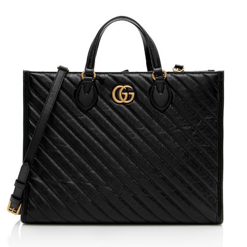 Gucci Diagonal Matelasse Leather GG Marmont Tote Gucci Handbags Bag Borrow or Steal