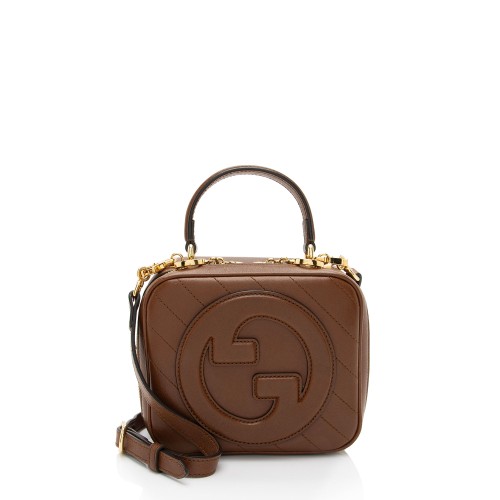 Gucci Diagonal Stitched Calfskin Blondie Top Handle