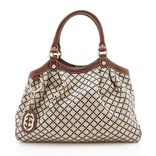 Gucci Diamante Canvas Sukey Medium Tote