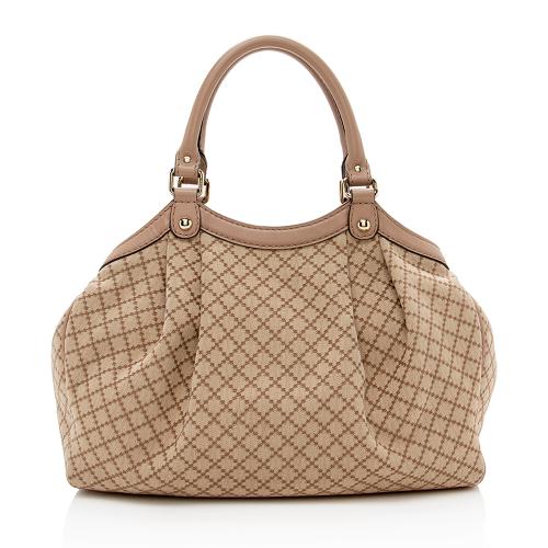 Gucci Diamante Canvas Sukey Medium Tote