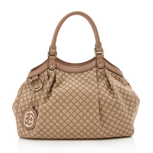 Gucci Diamante Canvas Sukey Medium Tote