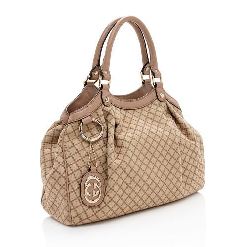 Gucci Diamante Canvas Sukey Medium Tote