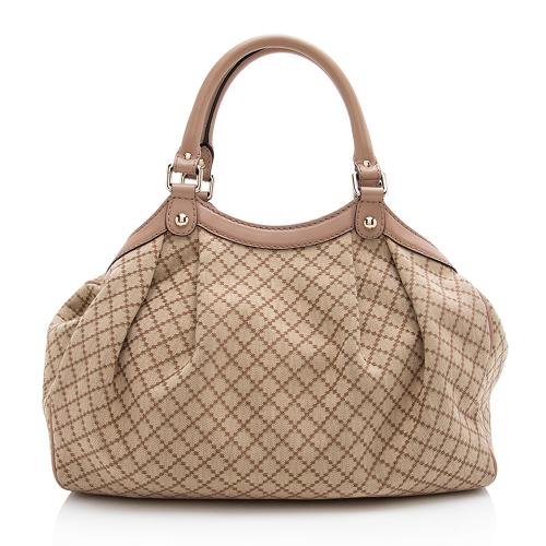 Gucci Diamante Canvas Sukey Medium Tote