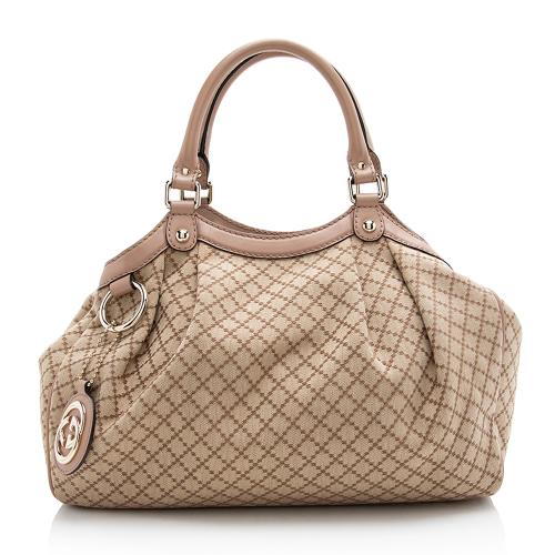 Gucci Diamante Canvas Sukey Medium Tote