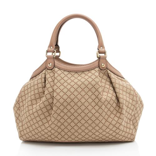 Gucci Diamante Canvas Sukey Medium Tote